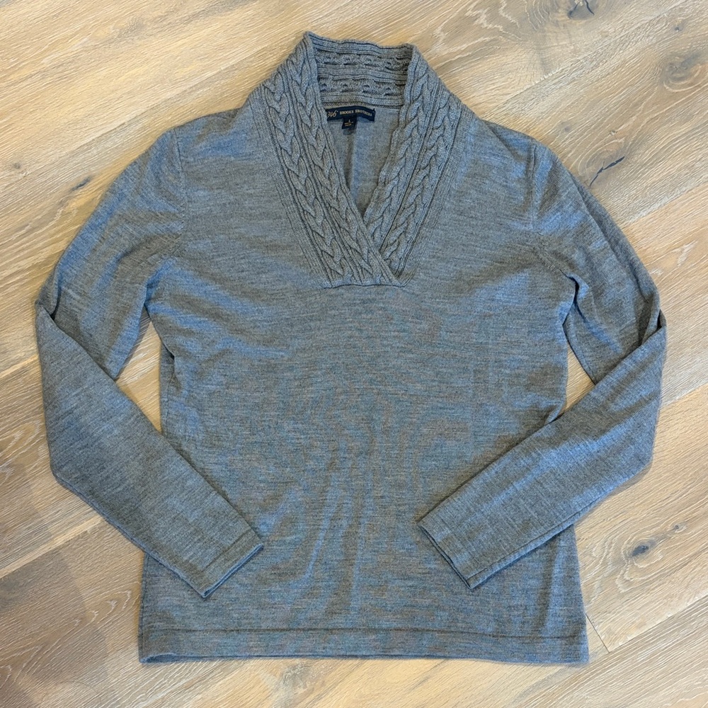 Brooks Brothers Gray Cowl Neck Sweater